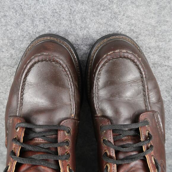 Work America Shoes Mens 9 Derby Oxford Leather Moc Toe Brown Made in USA Classic